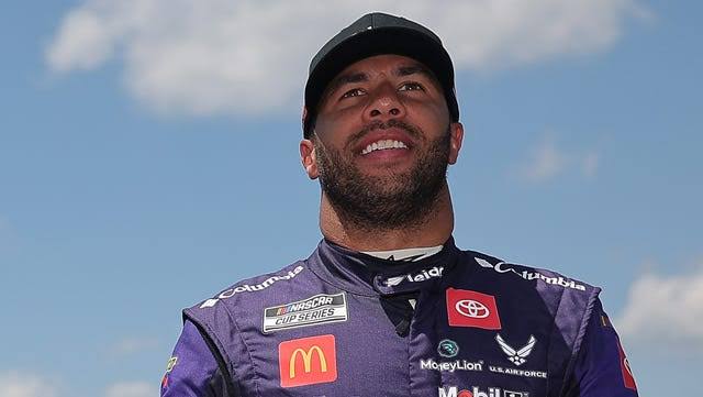 Bubba Wallace wins the pole position at Darlington Raceway for south 500