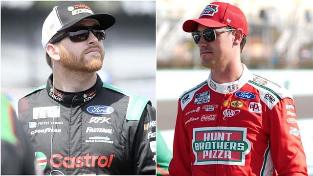 Why are Joey Logano and Chris Buescher starting from the back in the Homestead playoff race?