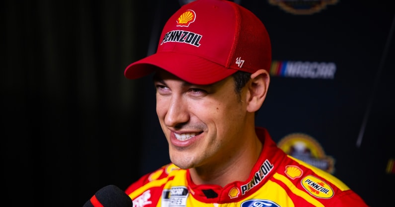 Just in: Joey Logano’s car failed tech inspection for a second time, costing the team their pit stall selection and leading to a crew member’s ejection