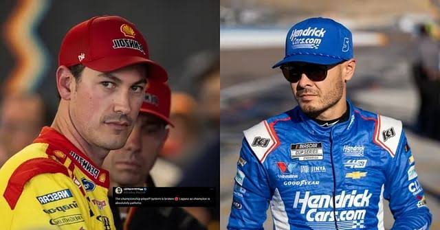 “Kyle Larson Exposes NASCAR’s Plot to Dethrone Joey Logano, Fans Lose It!”