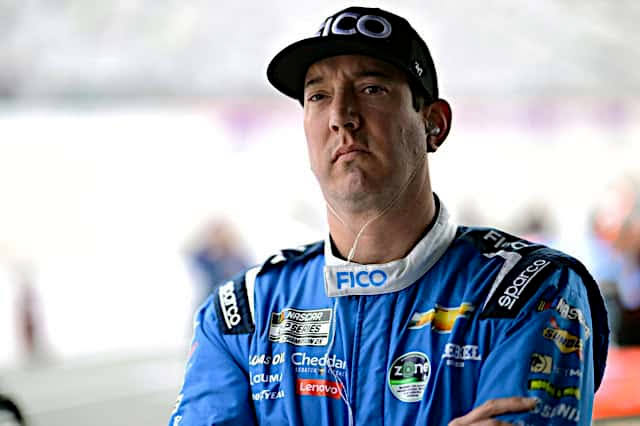 “Kyle Busch Jokingly Talks Down on Kyle Larson as He Brags About His Tulsa Win.”